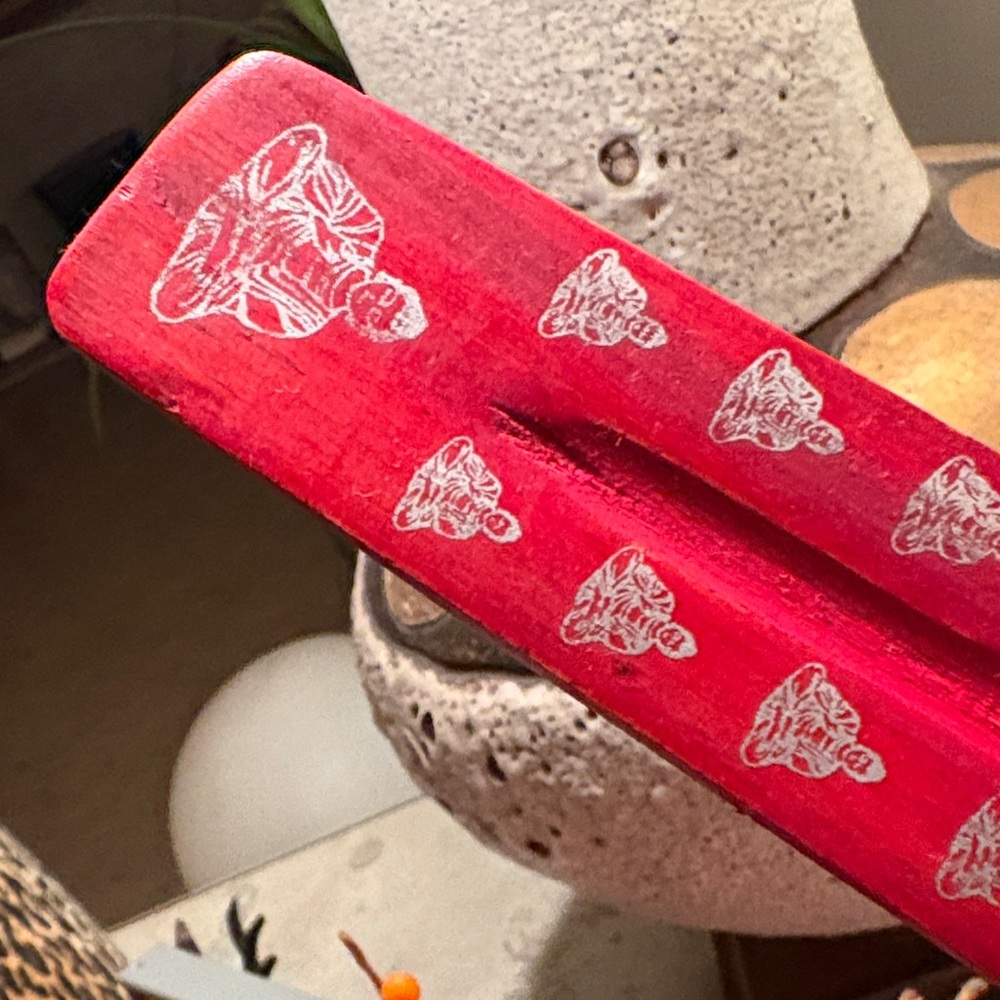Vintage Red Incense Holder with Buddha Design